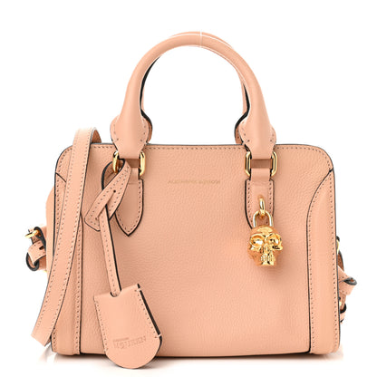 Alexander McQueen Pebbled Calfskin Mini Skull Padlock Zip Around Tote Boudoir 1 of 12