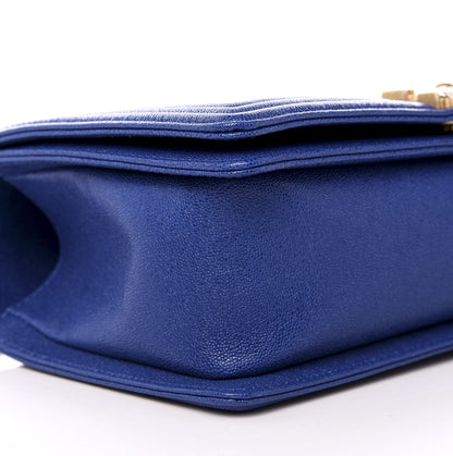Chanel Caviar Quilted Medium Boy Flap Blue 6 of 8