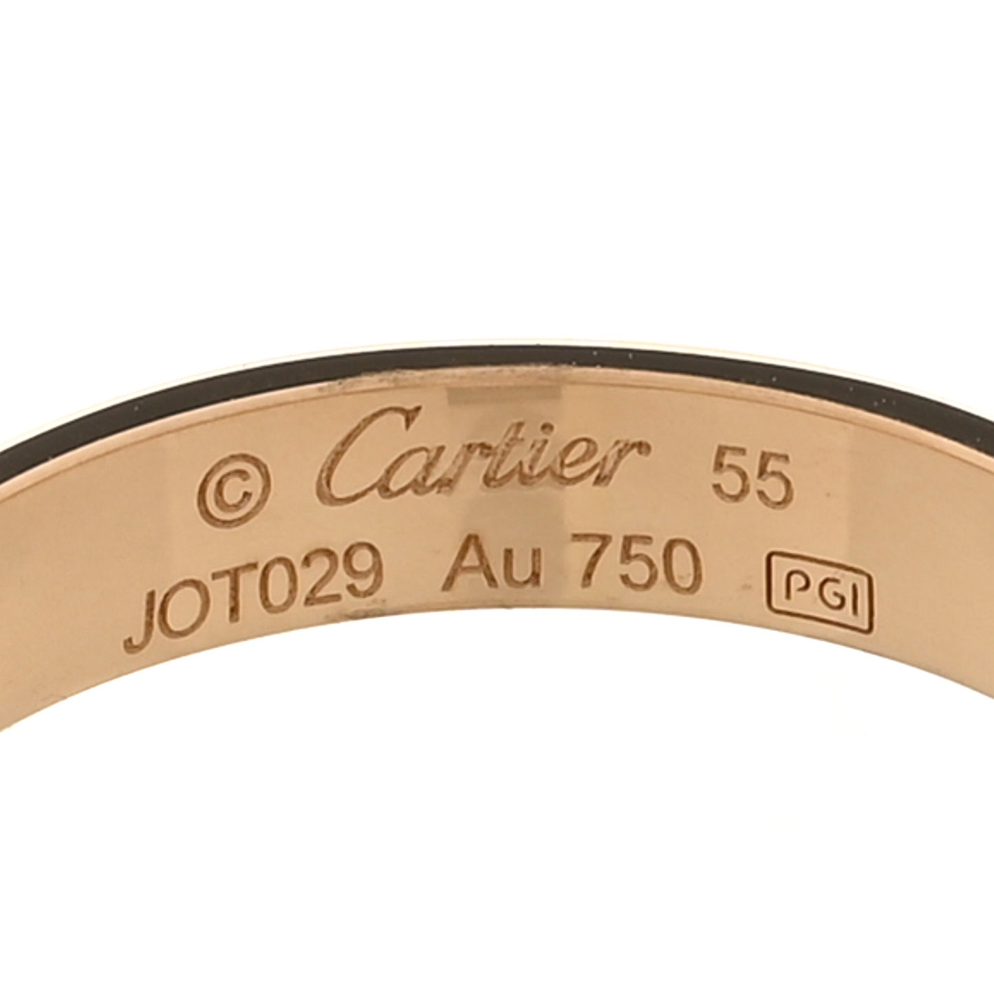 18K Yellow Gold 3.5mm LOVE Wedding Band Ring 55 7.25
