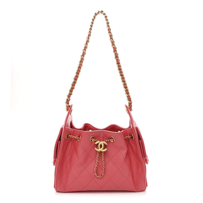Chanel Caviar Quilted Mini Chanel 25 Handbag Coral 1 of 10