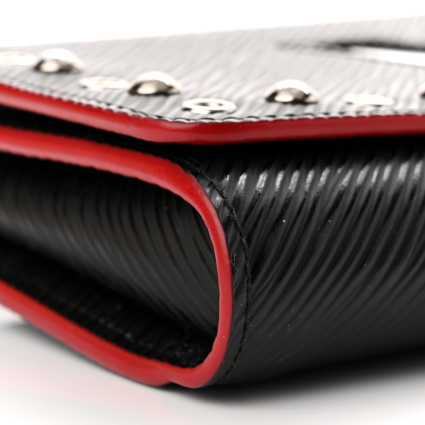 Epi Studded Twist Chain Wallet Black