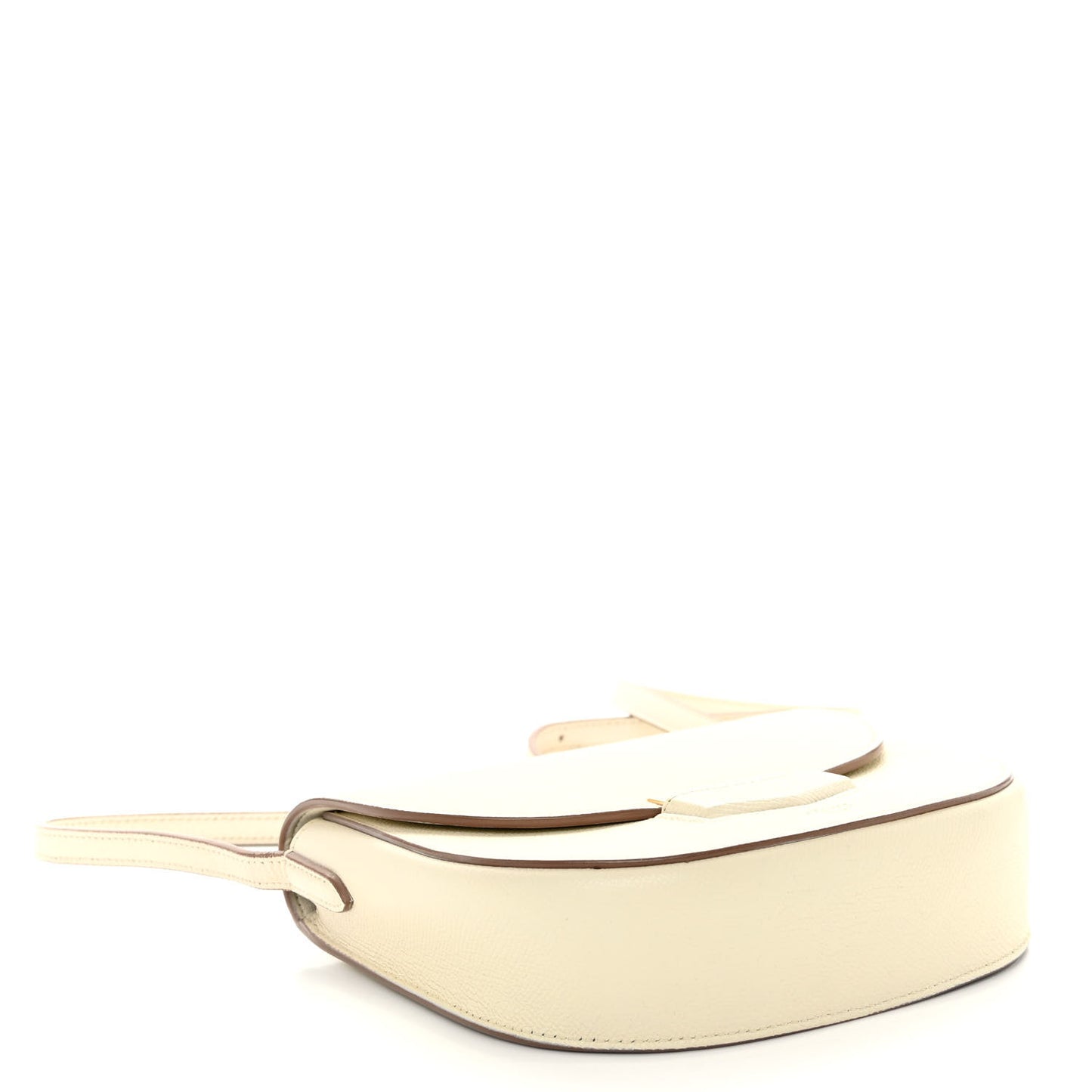 Grained Calfskin Small Trotteur White