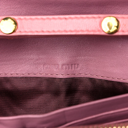 Miu Miu Nappa Matelasse Bicolor Wallet On Chain Loto Orchide 5 of 20