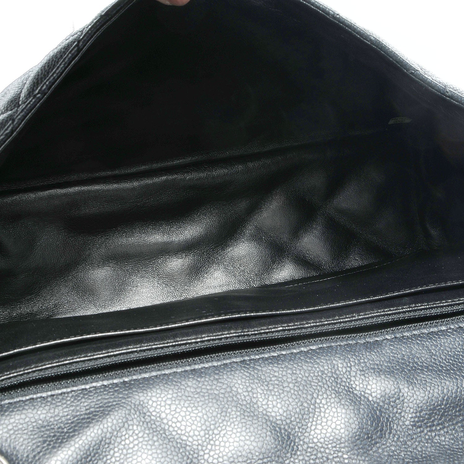 Chanel Washed Caviar Maxi Single Flap Black 8 of 8