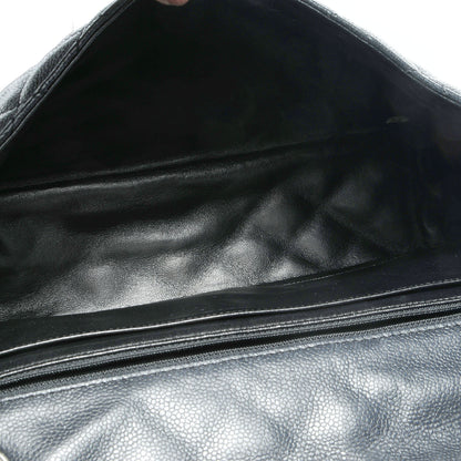 Chanel Washed Caviar Maxi Single Flap Black 8 of 8