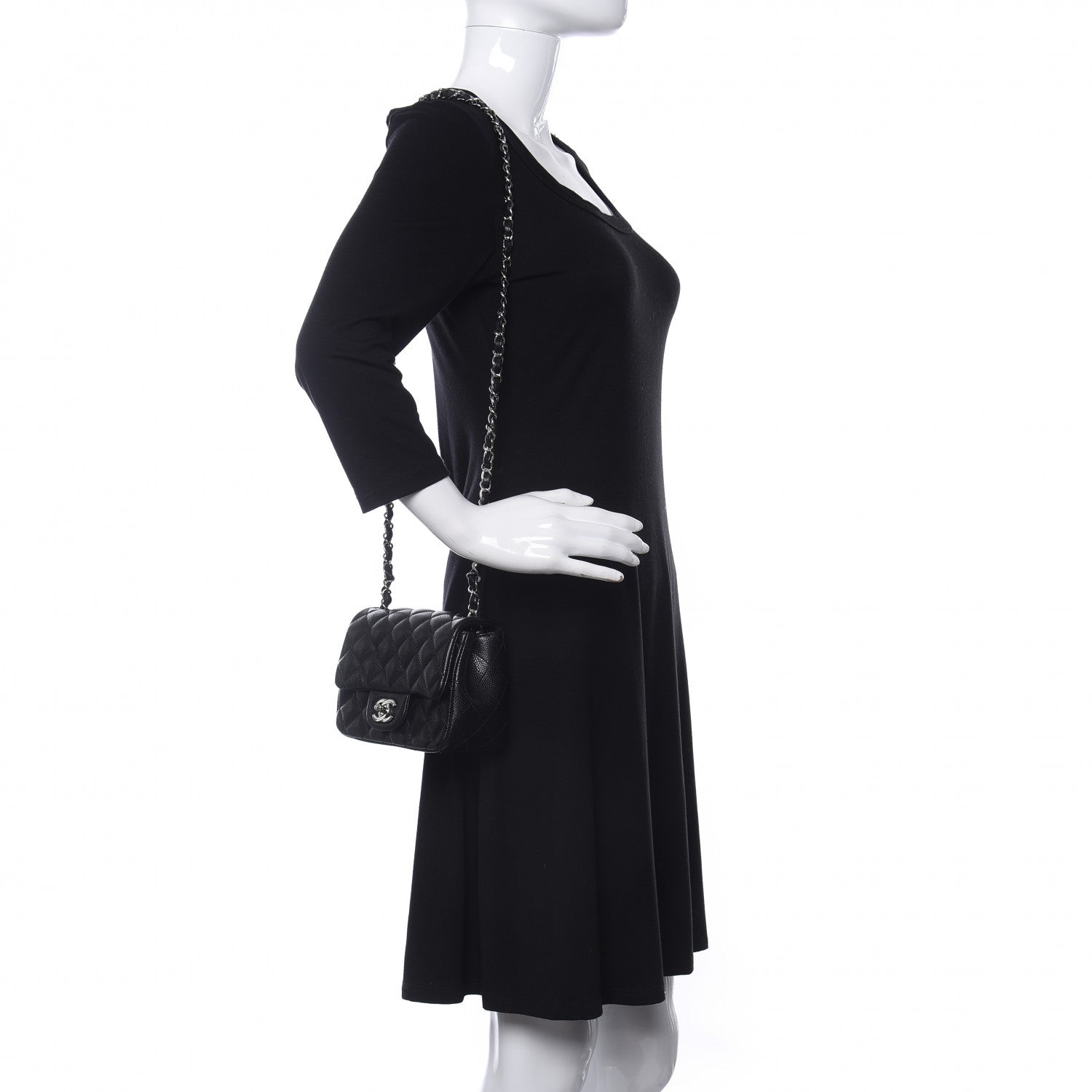 Chanel Caviar Quilted Mini Square Flap Black 2 of 11