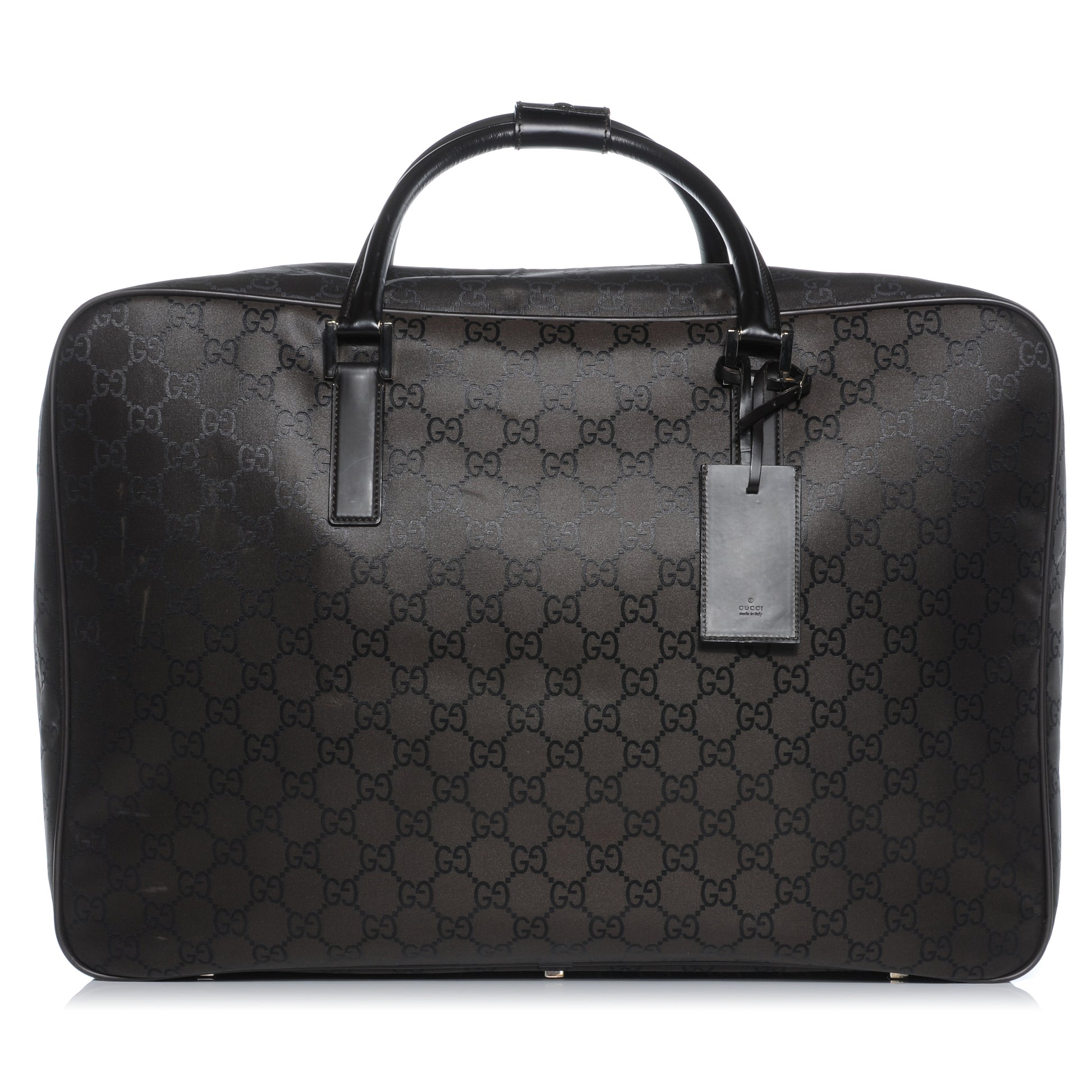 Gucci Nylon Monogram Medium Lightweight Suitcase Luggage Brown 1 of 11