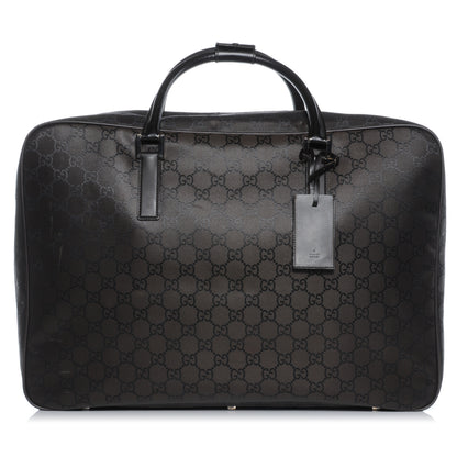 Gucci Nylon Monogram Medium Lightweight Suitcase Luggage Brown 1 of 11