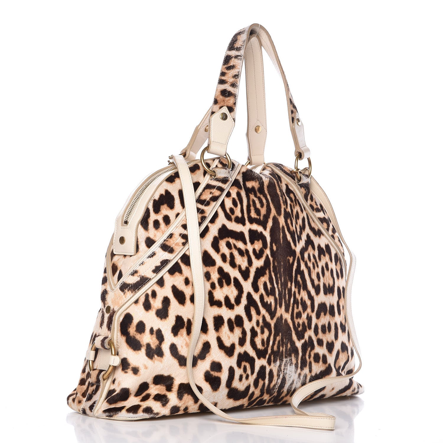 Saint Laurent Calf Hair Printed Oversized Muse Snow Leopard 3 of 20