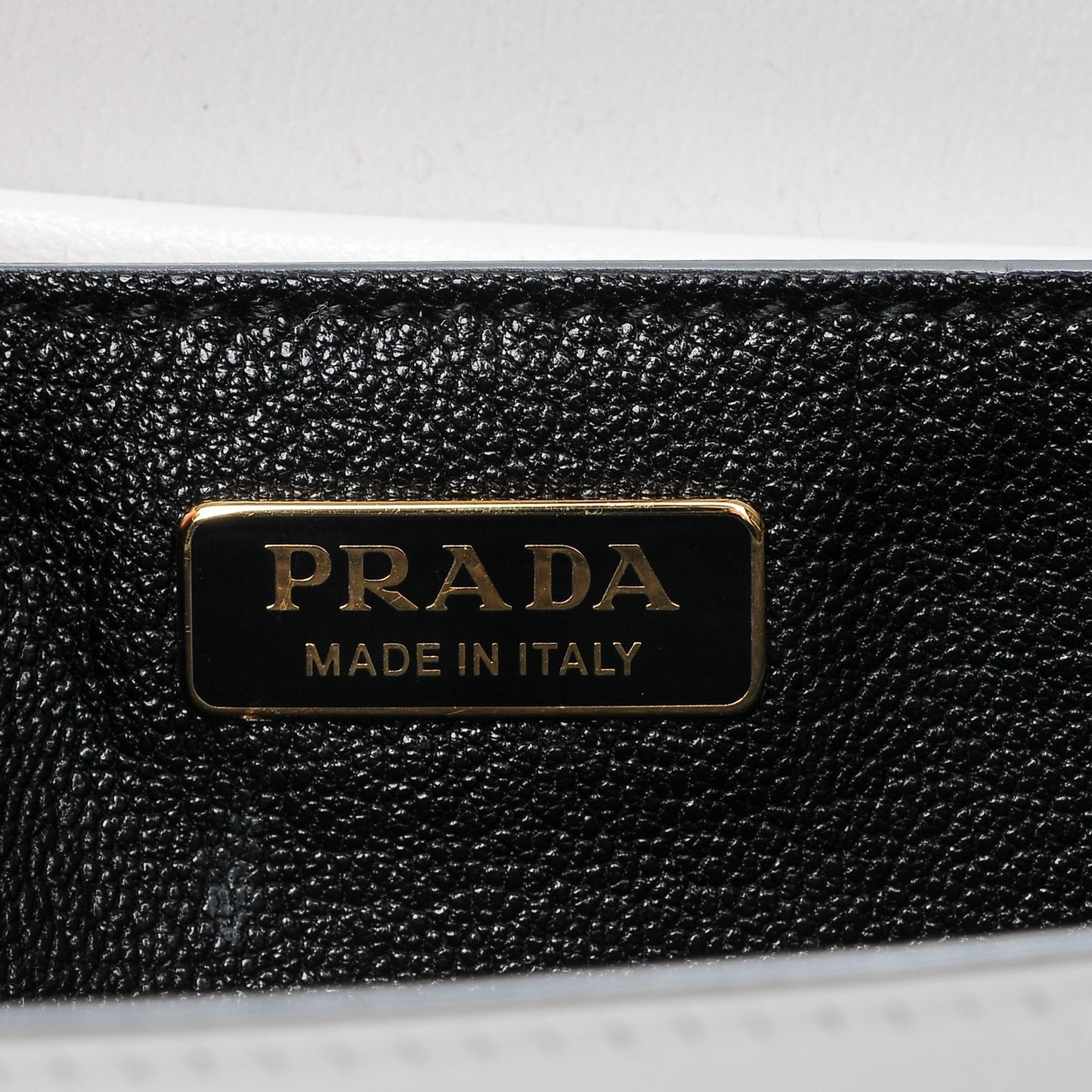 Calfskin Embroidered Cahier Bag White Black