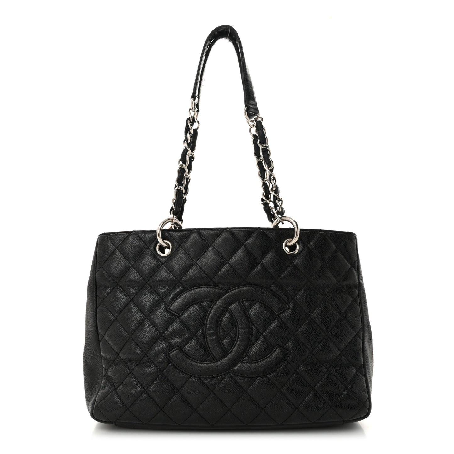 Caviar Quilted Grand Shopping Tote GST Black