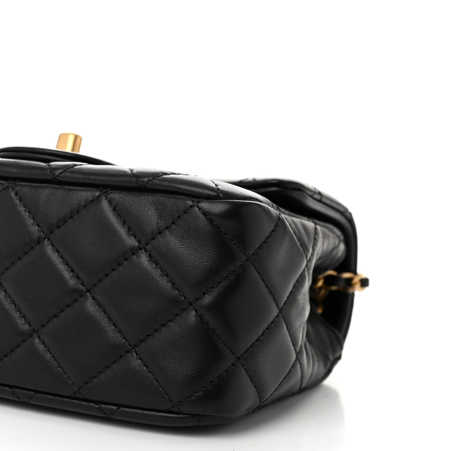 Chanel Lambskin Quilted Mini Pearl Crush Flap Black 1660745