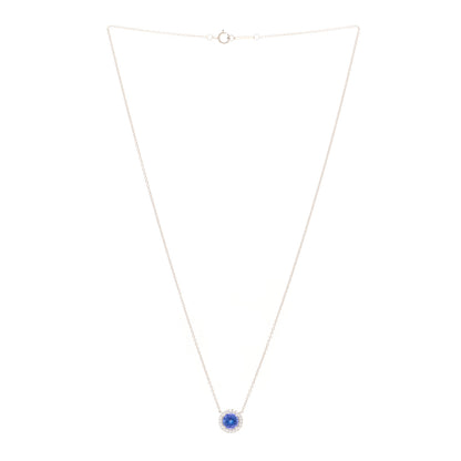 Tiffany Platinum Diamond Tanzanite Soleste Pendant Necklace 3 of 4