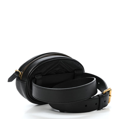 Gucci Calfskin Matelasse GG Marmont Belt Bag 85 34 Black 2 of 4