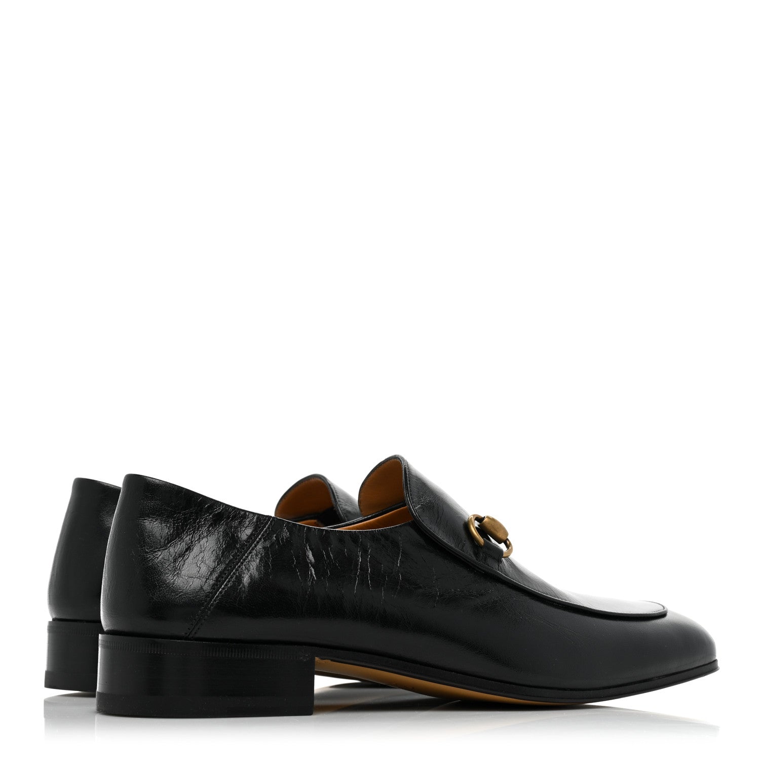 Gucci Goatskin Mens Horsebit Loafers 8 Black 4 of 9