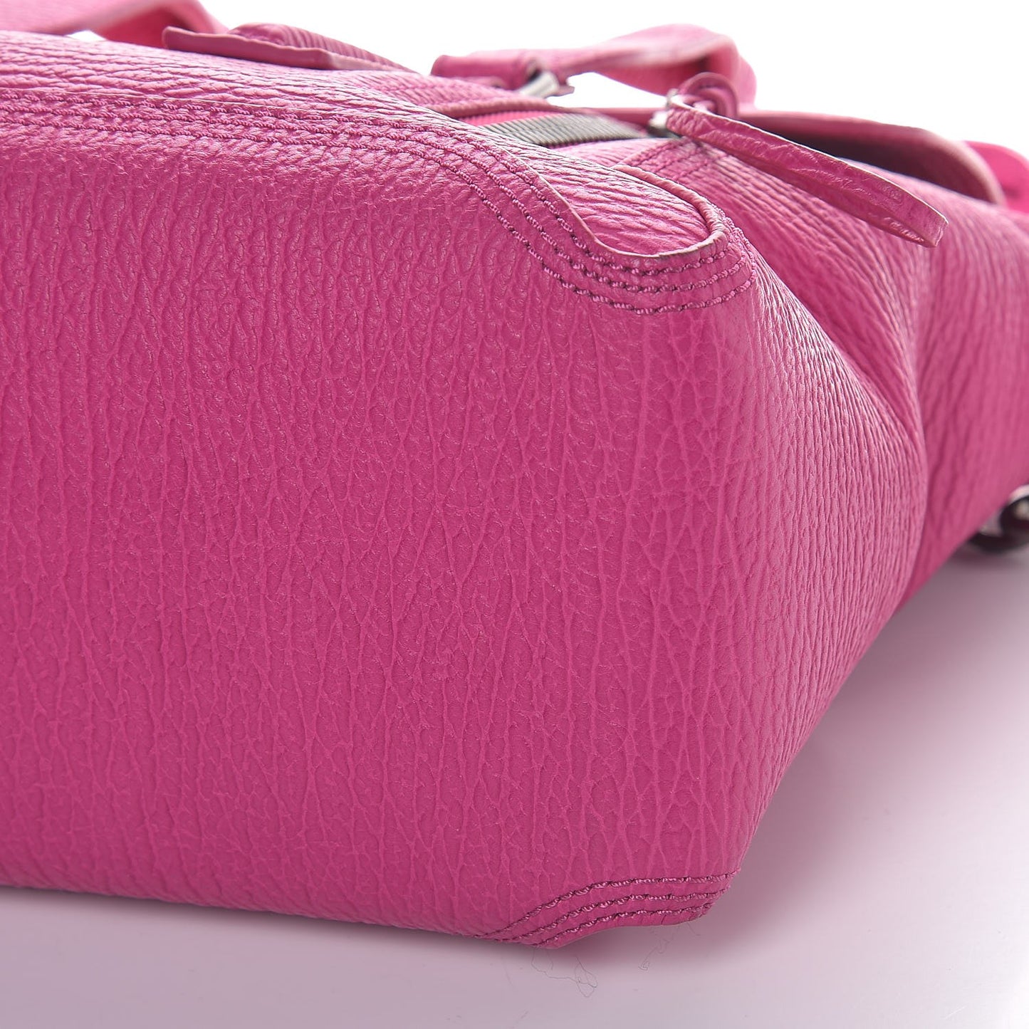 3.1 Textured Calfskin Medium Pashli Satchel Bright Fuchsia