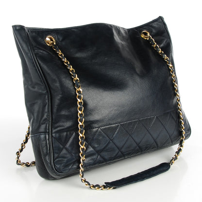 Chanel Lambskin Shoulder Bag Navy 3 of 8