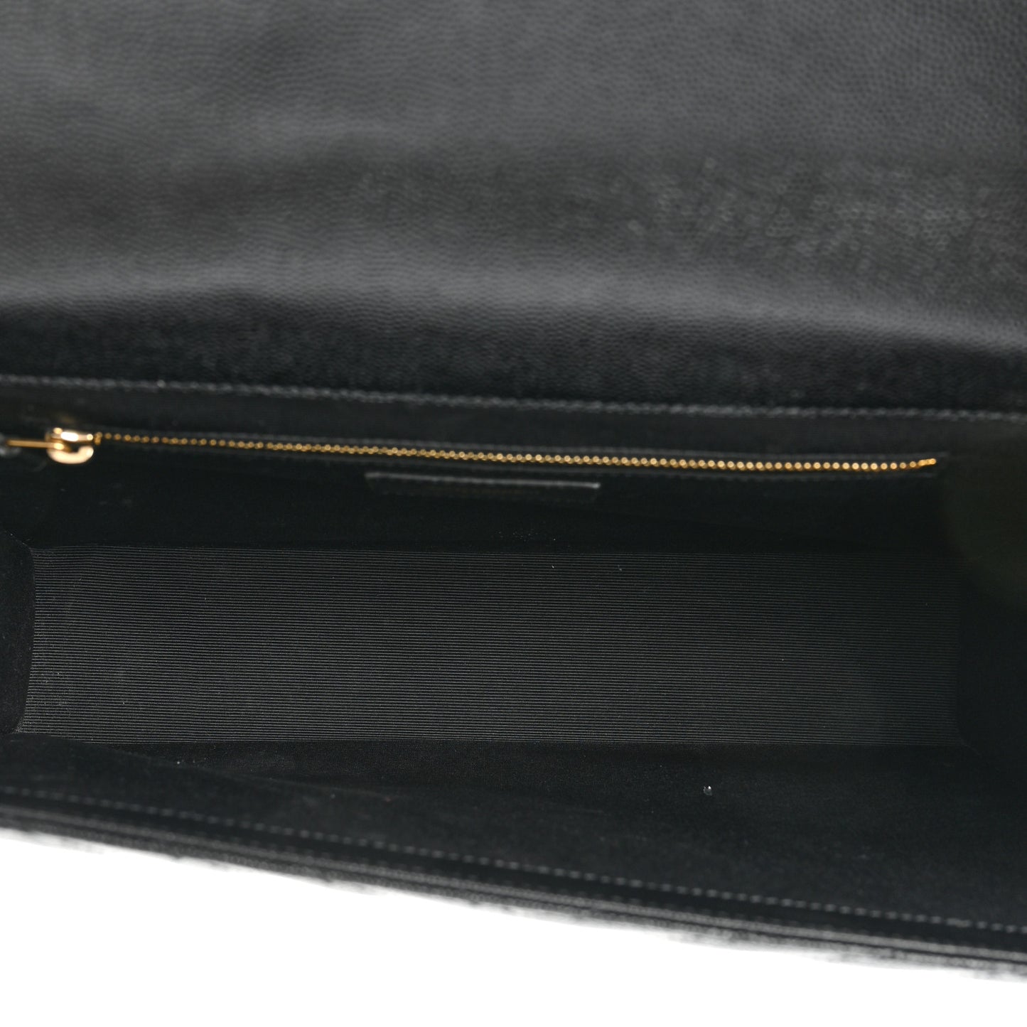 Grain De Poudre Matelasse Chevron Large Monogram Satchel Black
