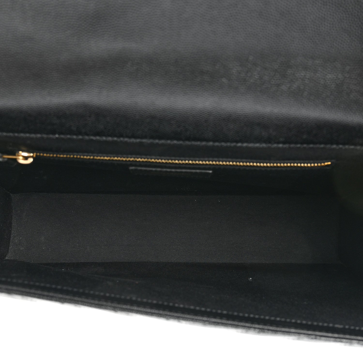 Saint Laurent Grain De Poudre Matelasse Chevron Large Monogram Satchel Black 5 of 15