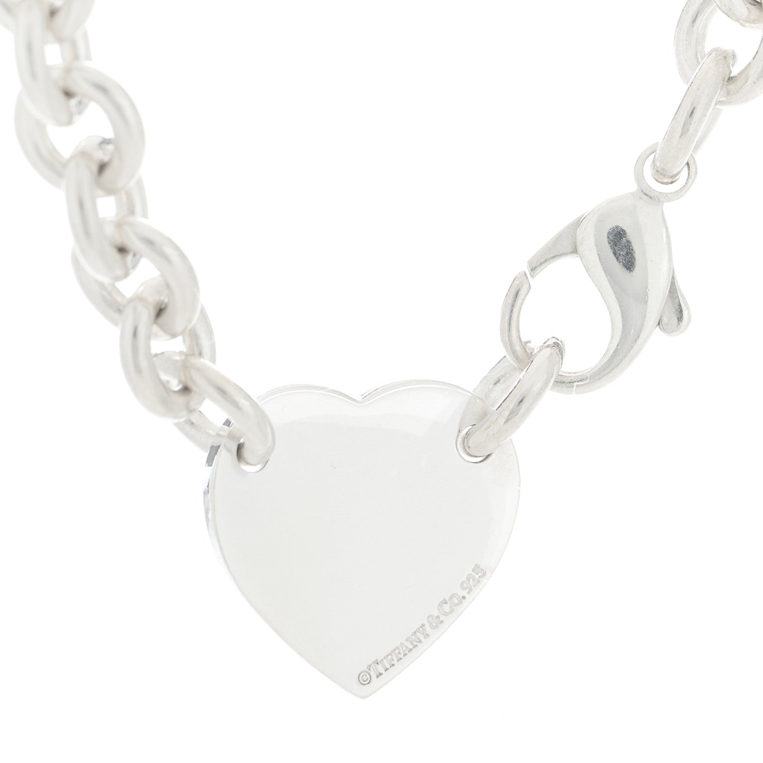 Tiffany Sterling Silver Return to Tiffany Heart Tag Choker Necklace 3 of 4