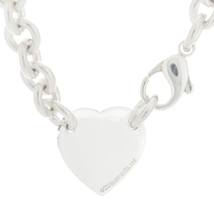 Tiffany Sterling Silver Return to Tiffany Heart Tag Choker Necklace 3 of 4