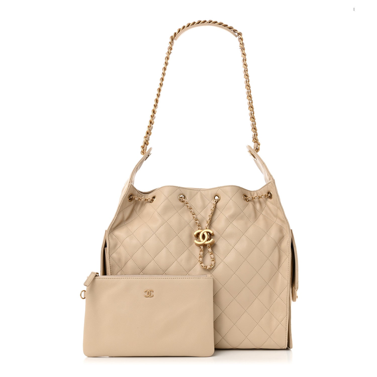 Chanel Caviar Quilted Medium Chanel 25 Handbag Beige 3 of 12