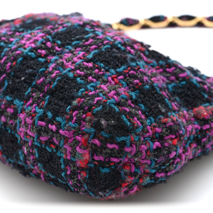 Chanel Cashmere Tweed Quilted CC Links Hobo Purple Multicolor 10 of 10