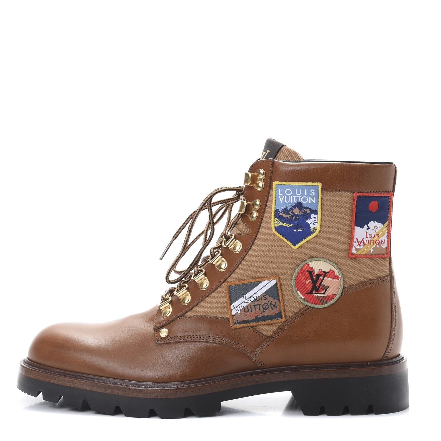 Louis Vuitton Calfskin Oberkampf Ankle Boots 9 Cognac 1 of 8