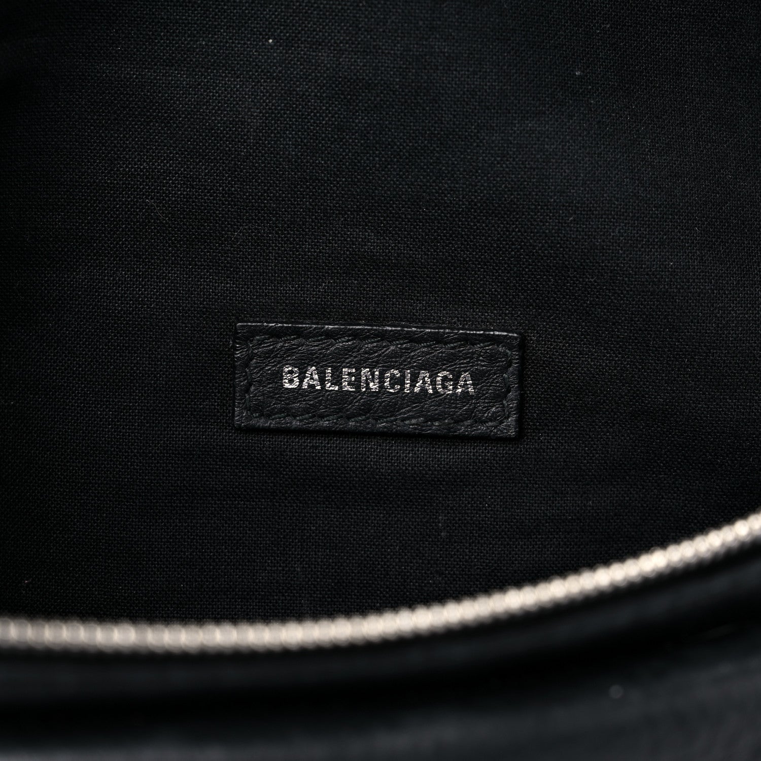 Balenciaga Smooth Calfskin Logo Everyday Beltpack XS Black White 6 of 12