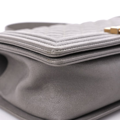 Chanel Caviar Quilted Medium Boy Flap Dark Beige 8 of 14