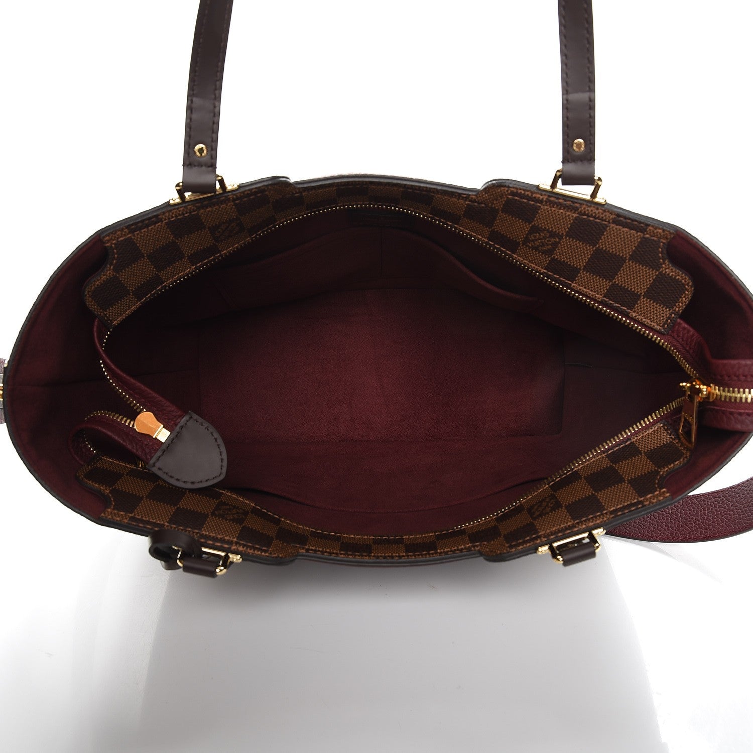 Louis Vuitton Damier Ebene Taurillon Jersey Bordeaux 6 of 9