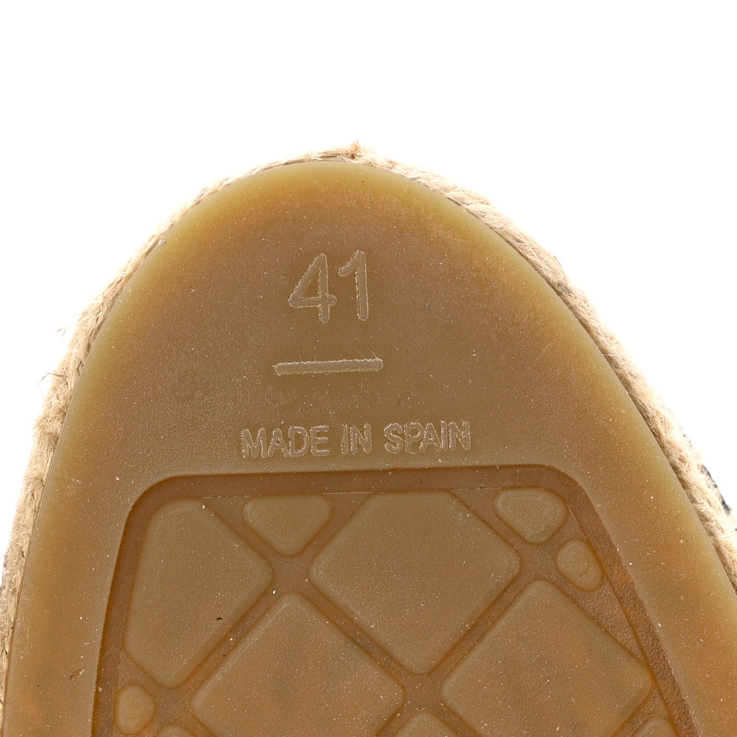 Denim Grosgrain CC Espadrilles 41 Grey Multicolor