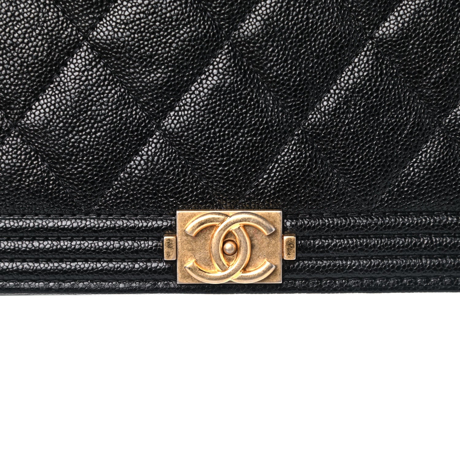 Chanel Caviar Quilted Boy Wallet On Chain WOC Black 9 of 13