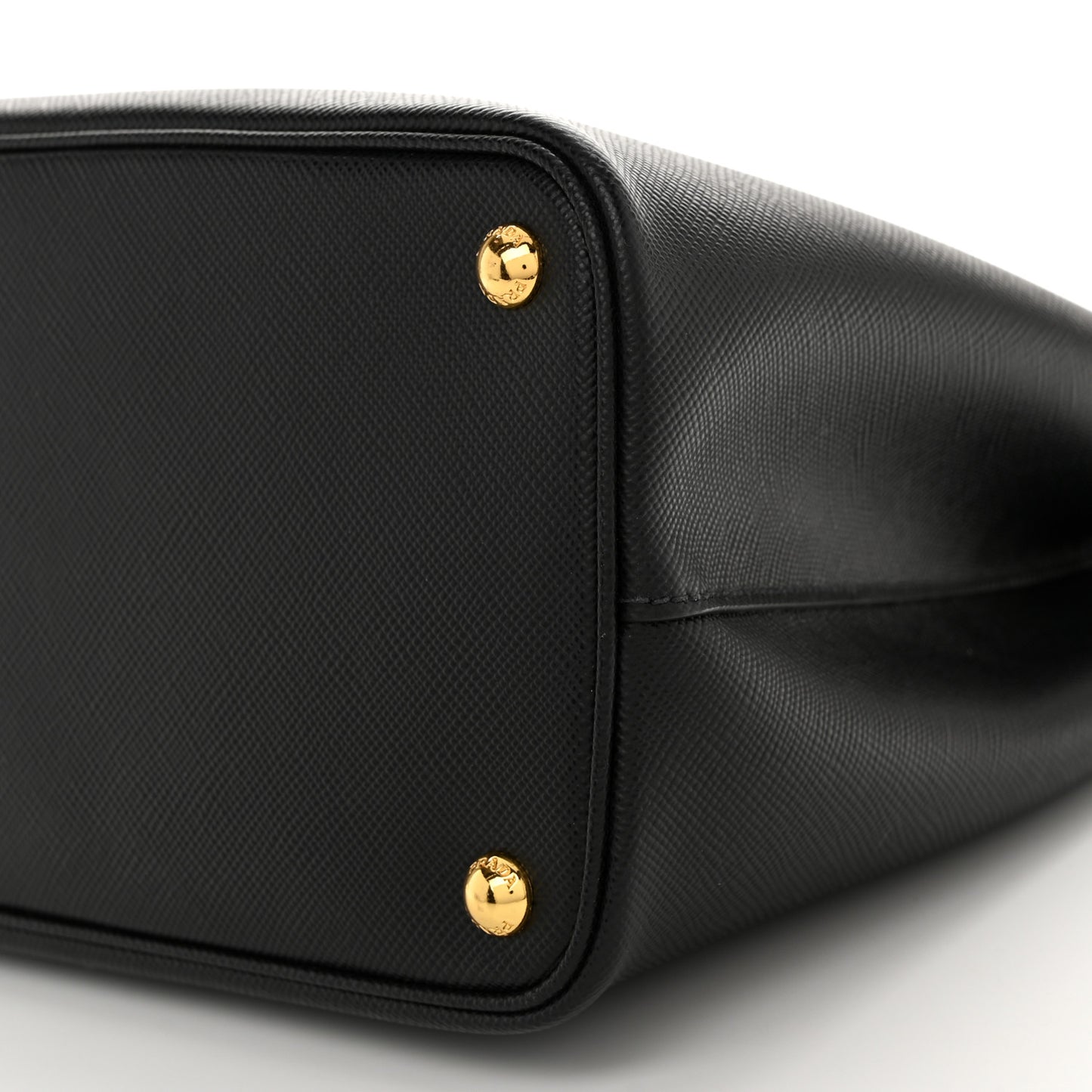 Saffiano Cuir Medium Double Bag Black Fuoco