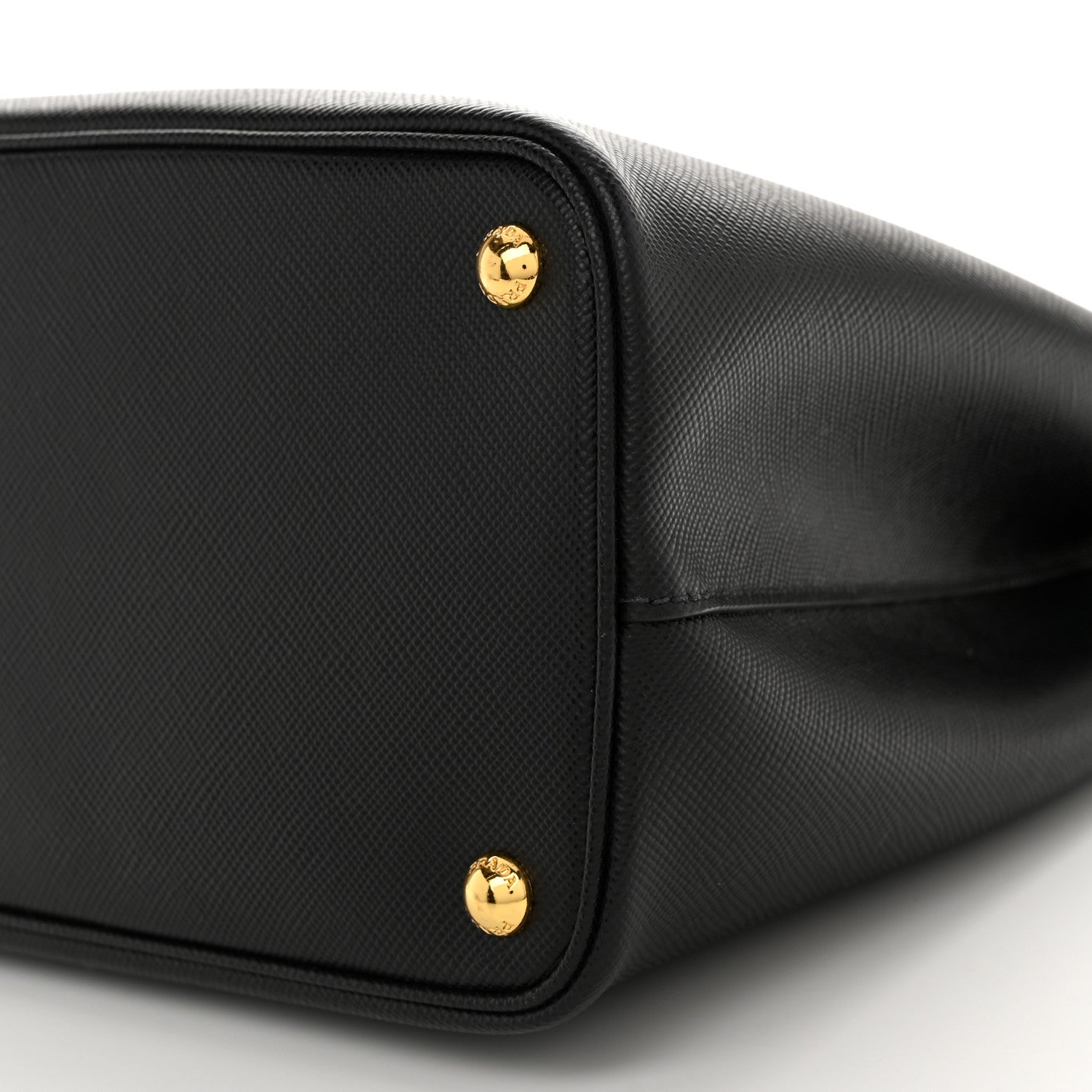 Prada Saffiano Cuir Medium Double Bag Black Fuoco 9 of 9