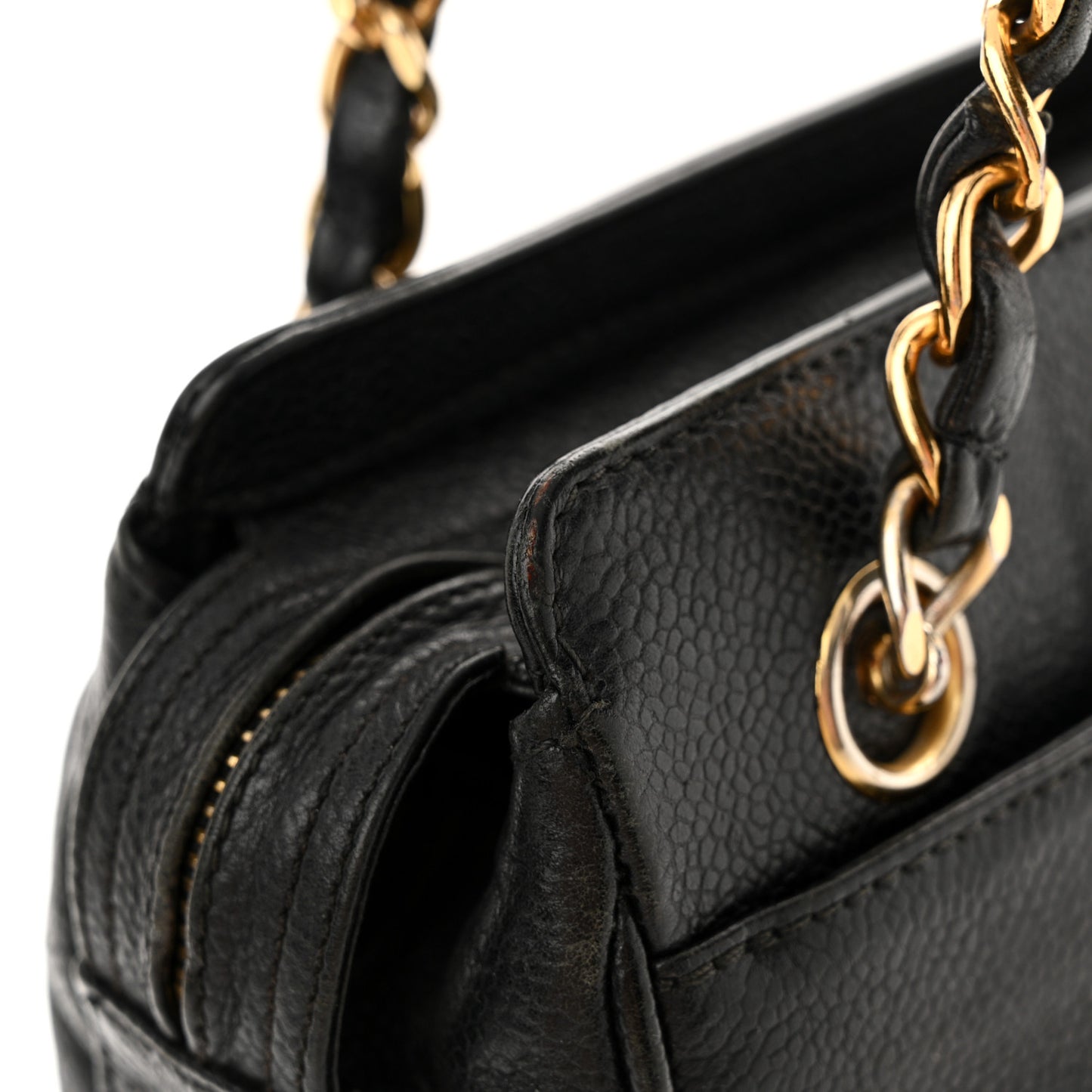 Caviar CC Shoulder Bag Black