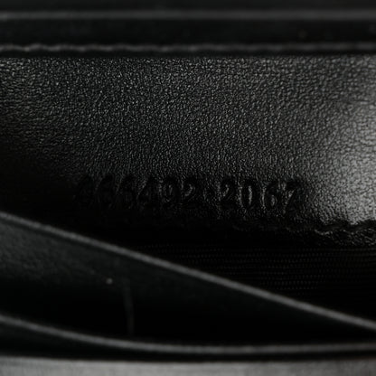Gucci Calfskin Matelasse GG Marmont Card Case Wallet Black 7 of 8