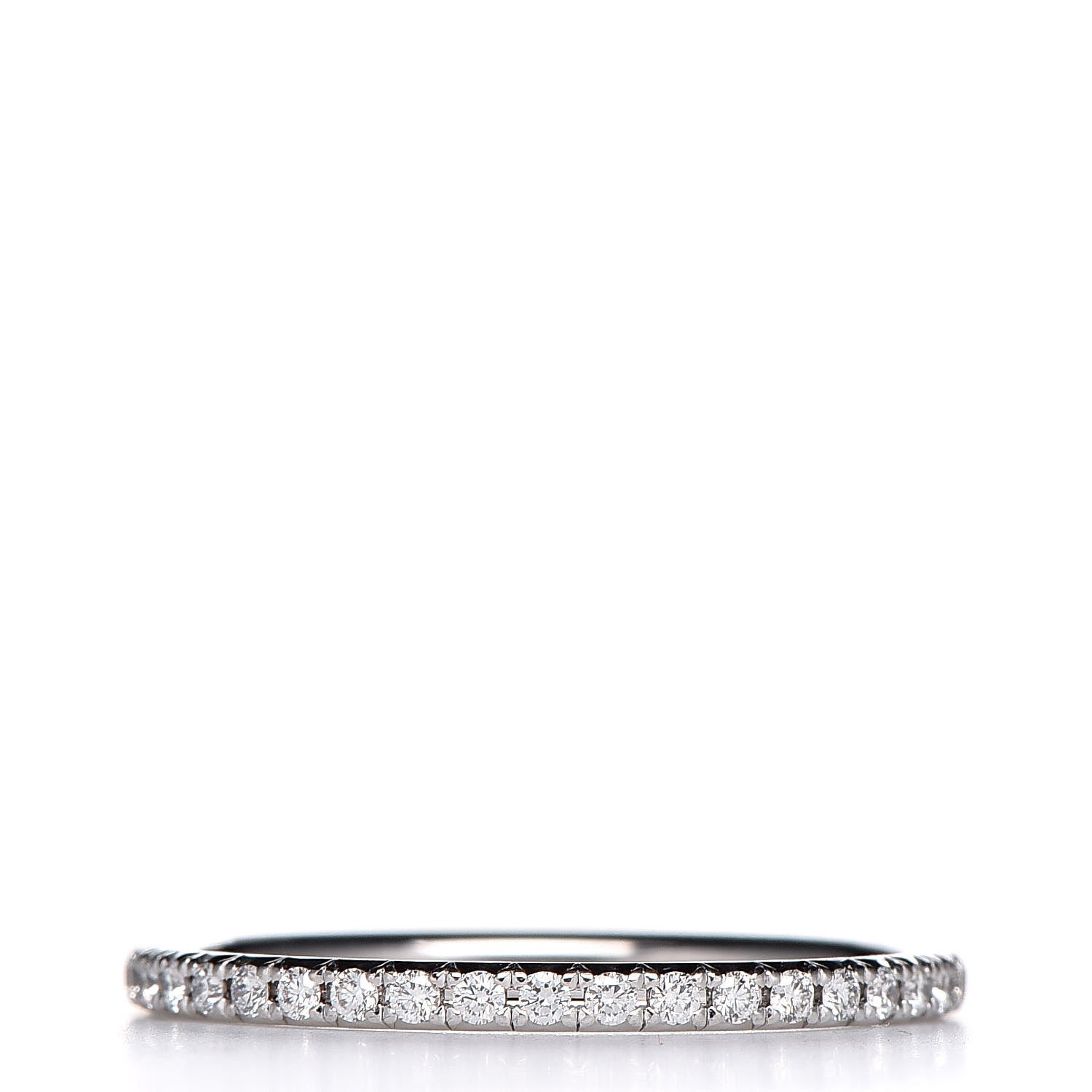 Tiffany 18K White Gold Diamond Metro Band Ring 49 5 3 of 5