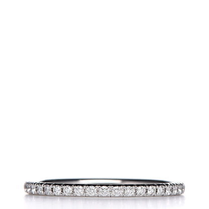 Tiffany 18K White Gold Diamond Metro Band Ring 49 5 3 of 5