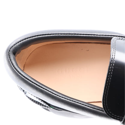 Gucci Magnum Calfskin Nappa Samoa Womens Horsebit Platform Chunky Lug Sole 40mm Loafers 37 Black 9 of 10
