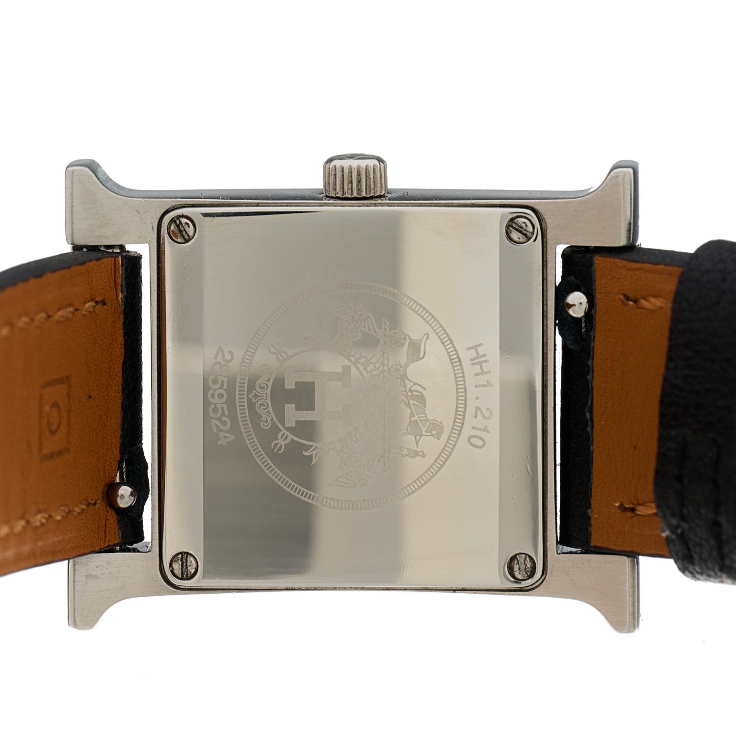 Hermes Stainless Steel Barenia 21mm Heure H Hour Quartz Watch Noir 4 of 4