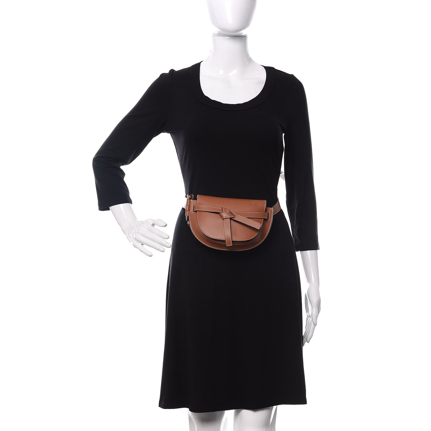 Calfskin Mini Gate Belt Bag Tan