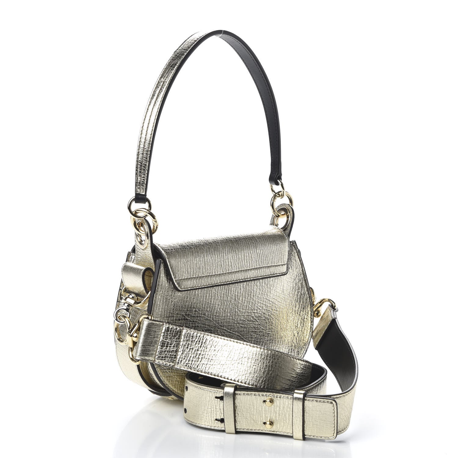 Chloe Metallic Calfskin Small Tess Bag Gold 4 of 10