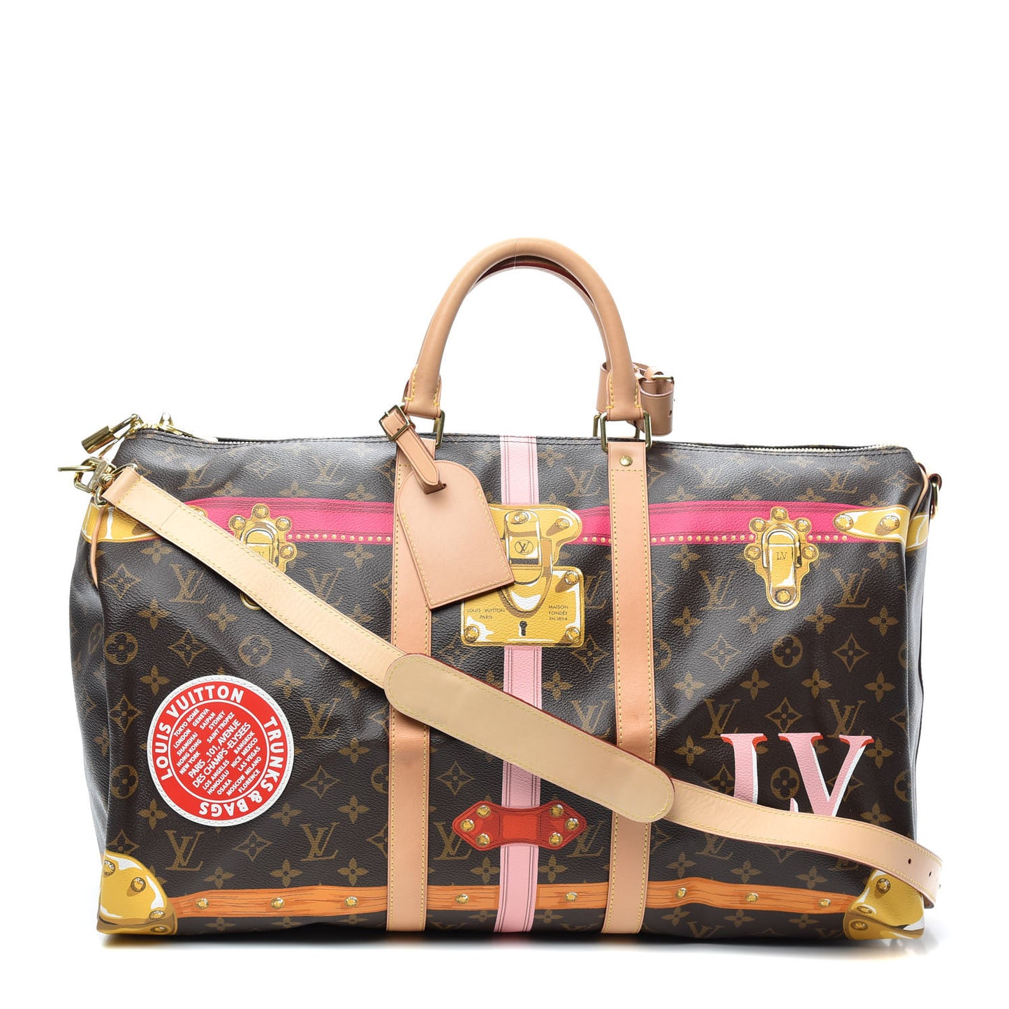 Monogram Summer Trunks Keepall Bandouliere 50