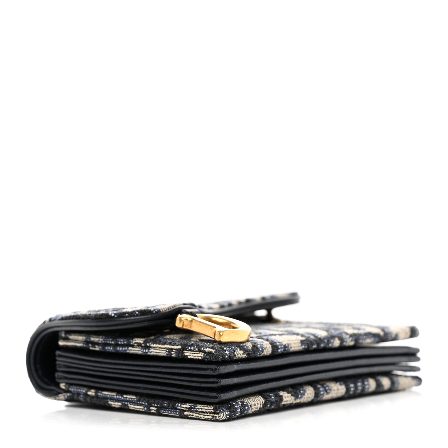 Oblique Saddle Card Holder Blue