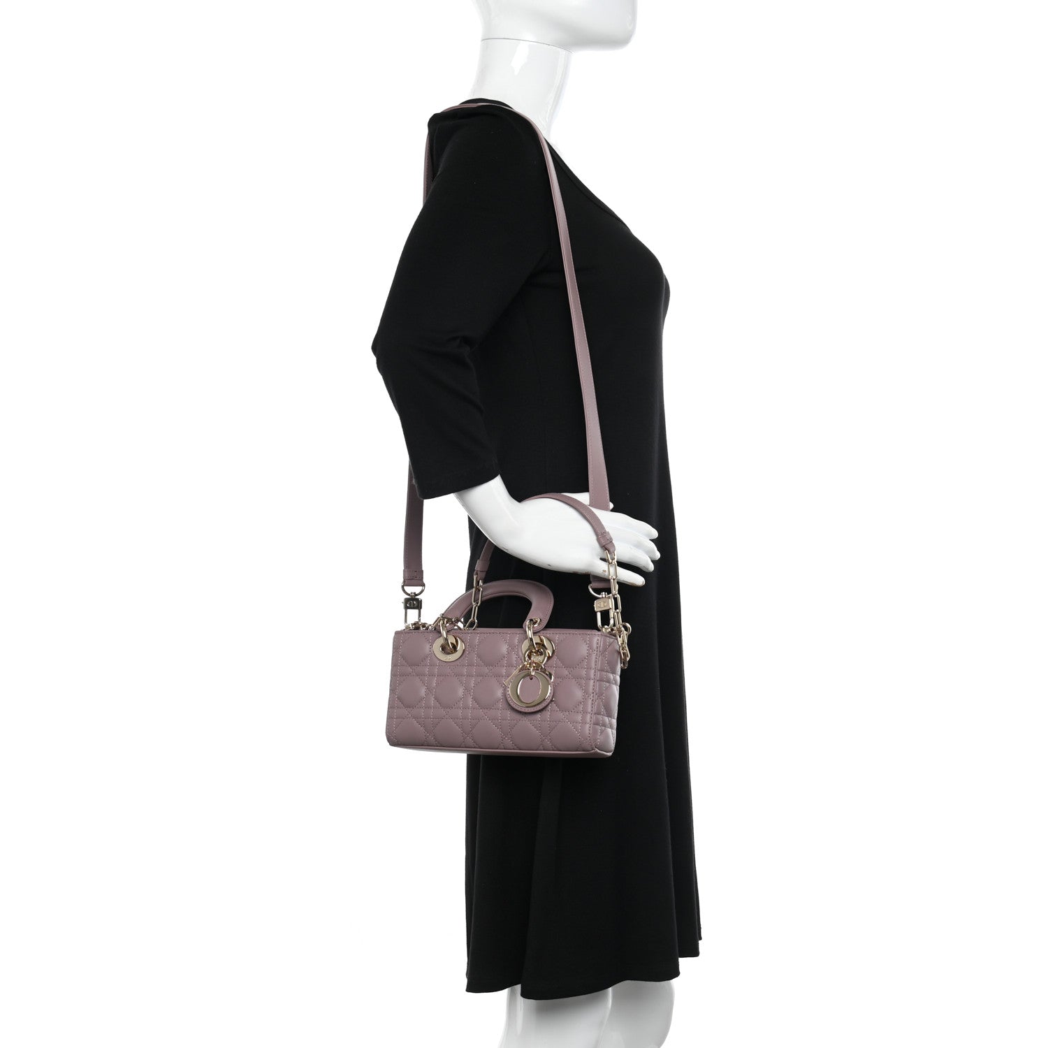 Christian Dior Lambskin Cannage Small Lady D-Joy Peony Pink 2 of 12