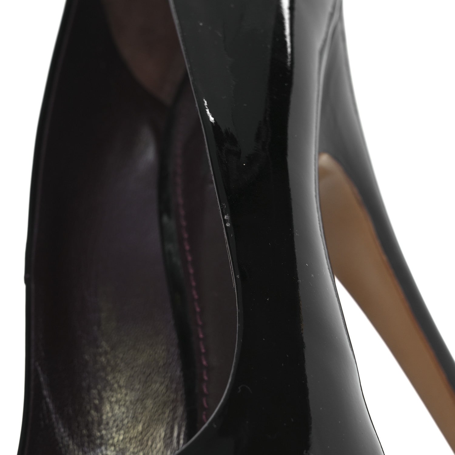 Louis Vuitton Patent Calfskin Oh Really Peep Toe Pumps 40 Amarante 11 of 11