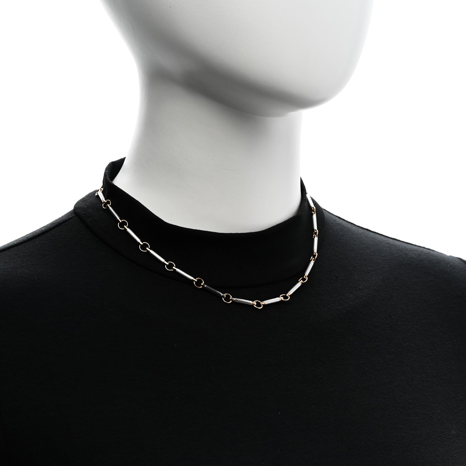 Foundrae 18K Yellow White Gold Element Chain Necklace 2 of 6