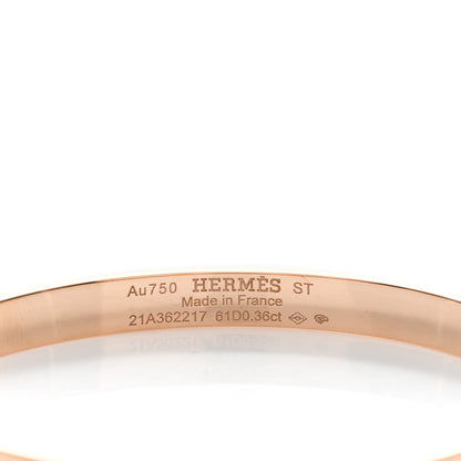 Hermes 18K Rose Gold Diamond PM Kelly Pave Bracelet ST 3 of 3