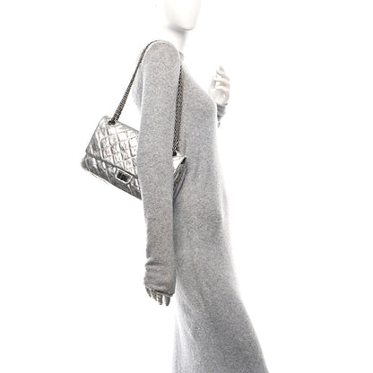 Chanel Metallic Aged Calfskin Quilted 2.55 Reissue 226 Flap Silver 3 of 19